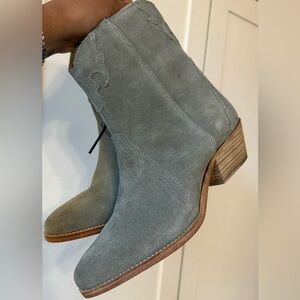 Free People Suede Gray Ankle Booties